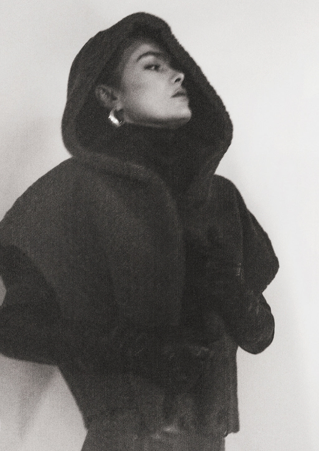 Naomie I Curly Cap Coat - Dark Brown