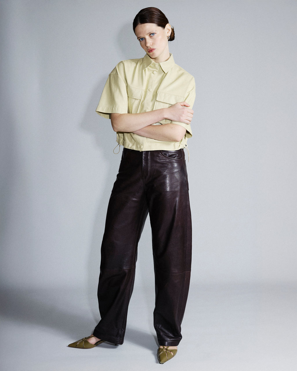 Judith I Leather Trousers - Glacé