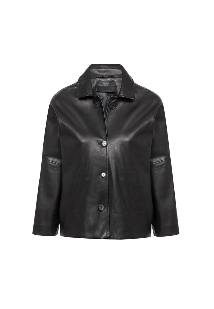Barry I Leather Jacket - Black