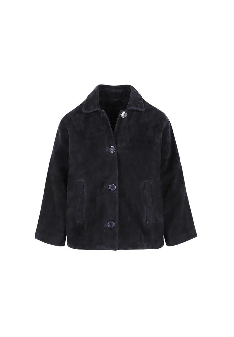 Barry I Suede Jacket - Midnight