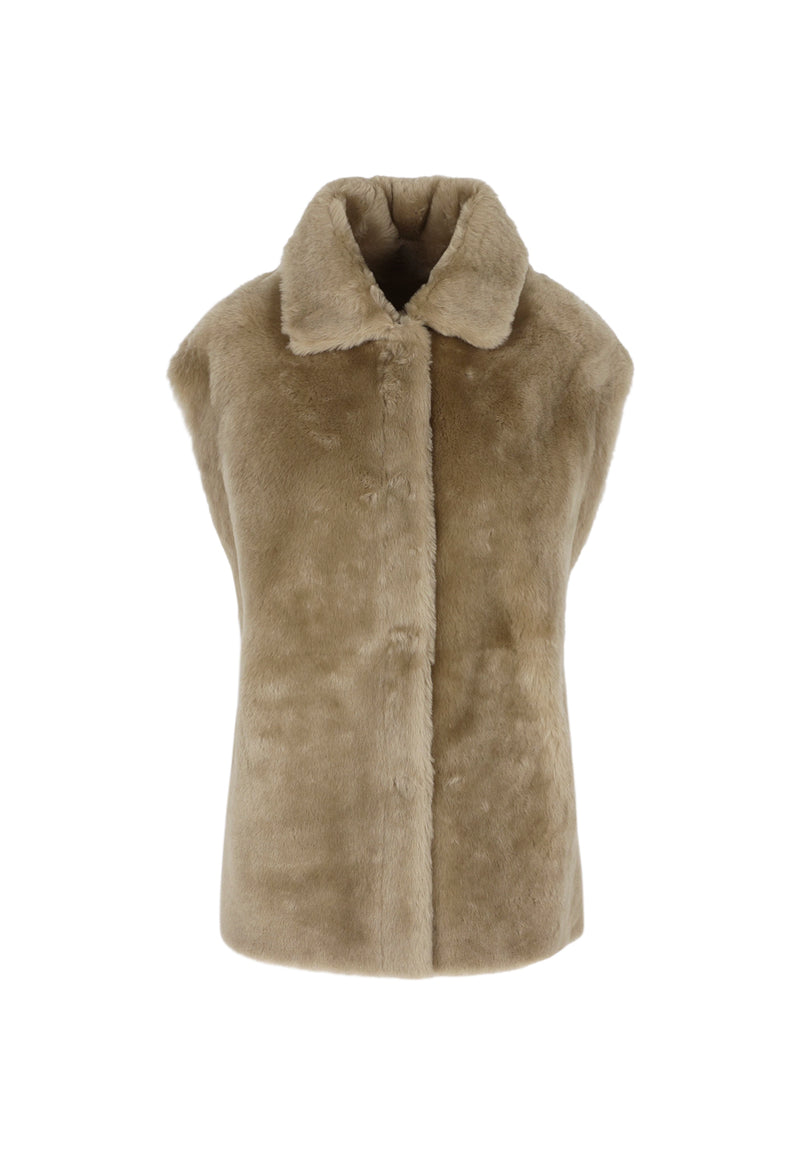Bilbao I Shearling Coat - Camel