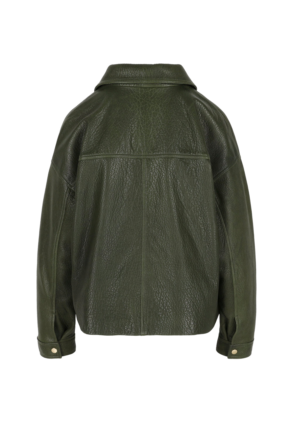 Giunta I Bubble Leather Jacket - Khaki