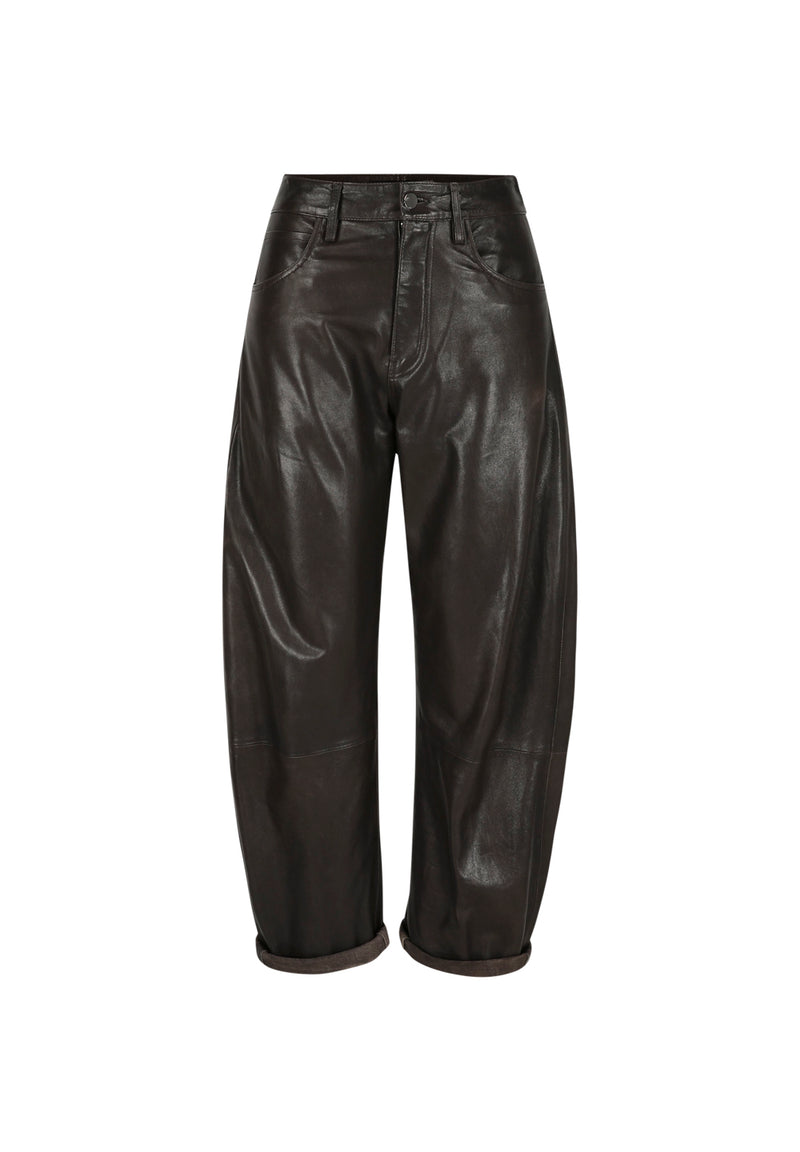 Judith I Leather Trousers - Dark Brown