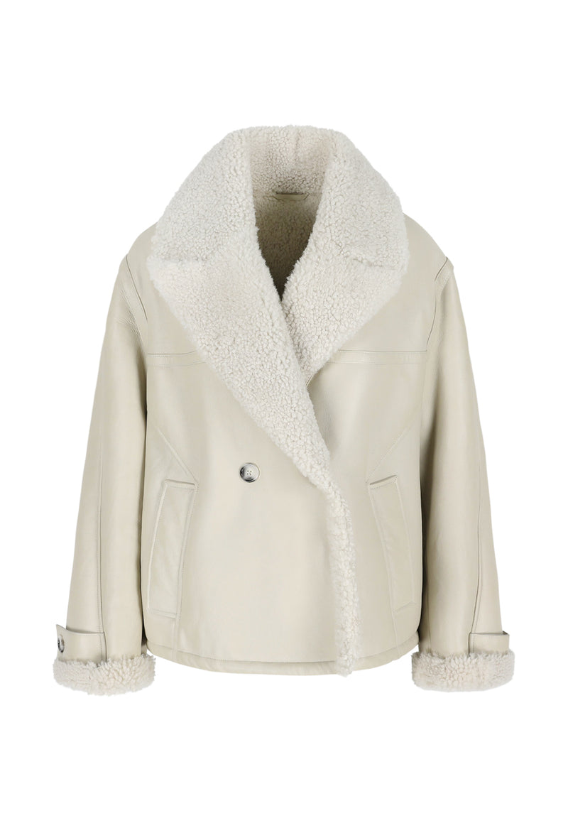 Marcella I Shearling Coat - Ecru