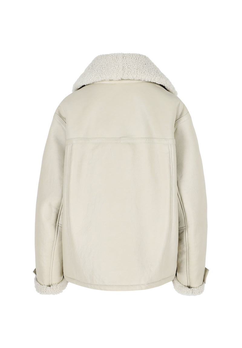 Marcella I Shearling Coat - Ecru