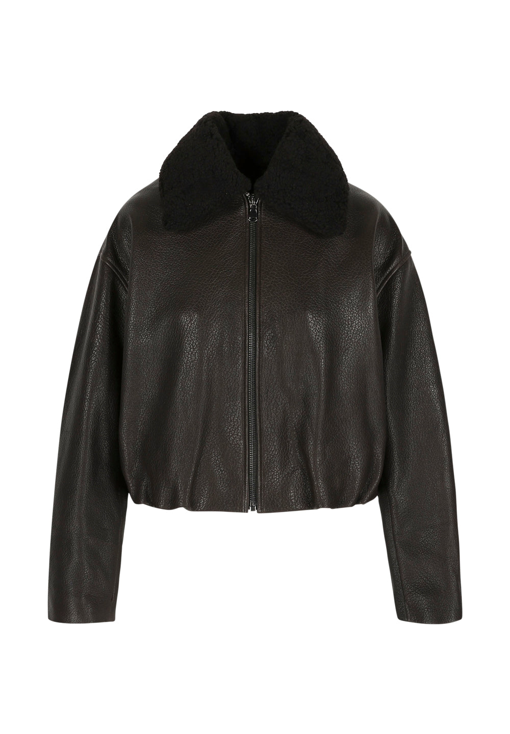 Milia I Bubble Leather Jacket - Brown