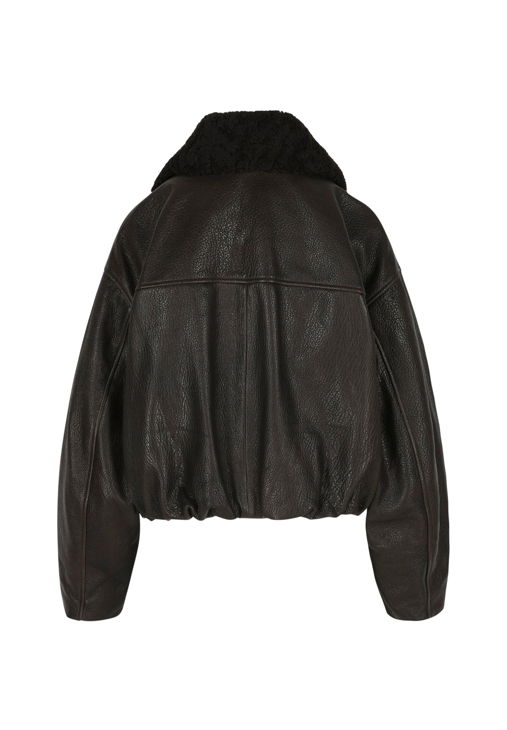 Milia I Bubble Leather Jacket - Brown