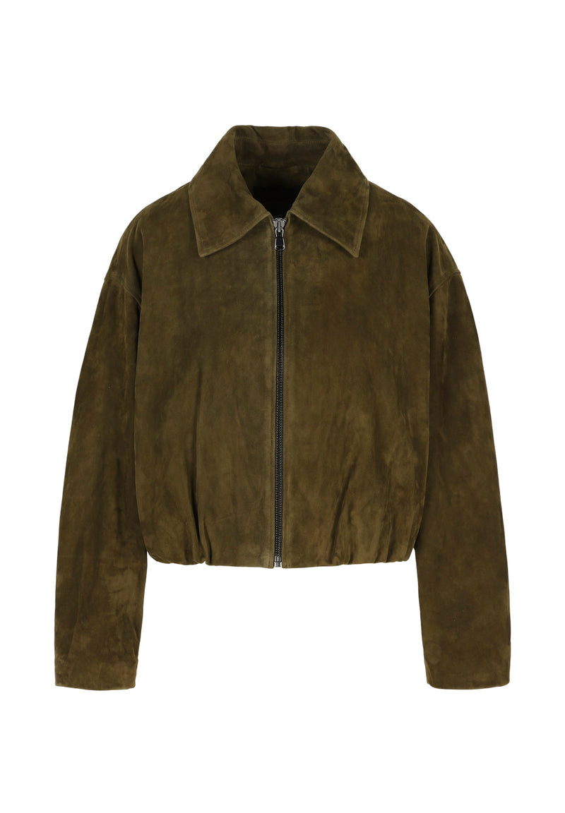 Milia I Suede Jacket - Khaki