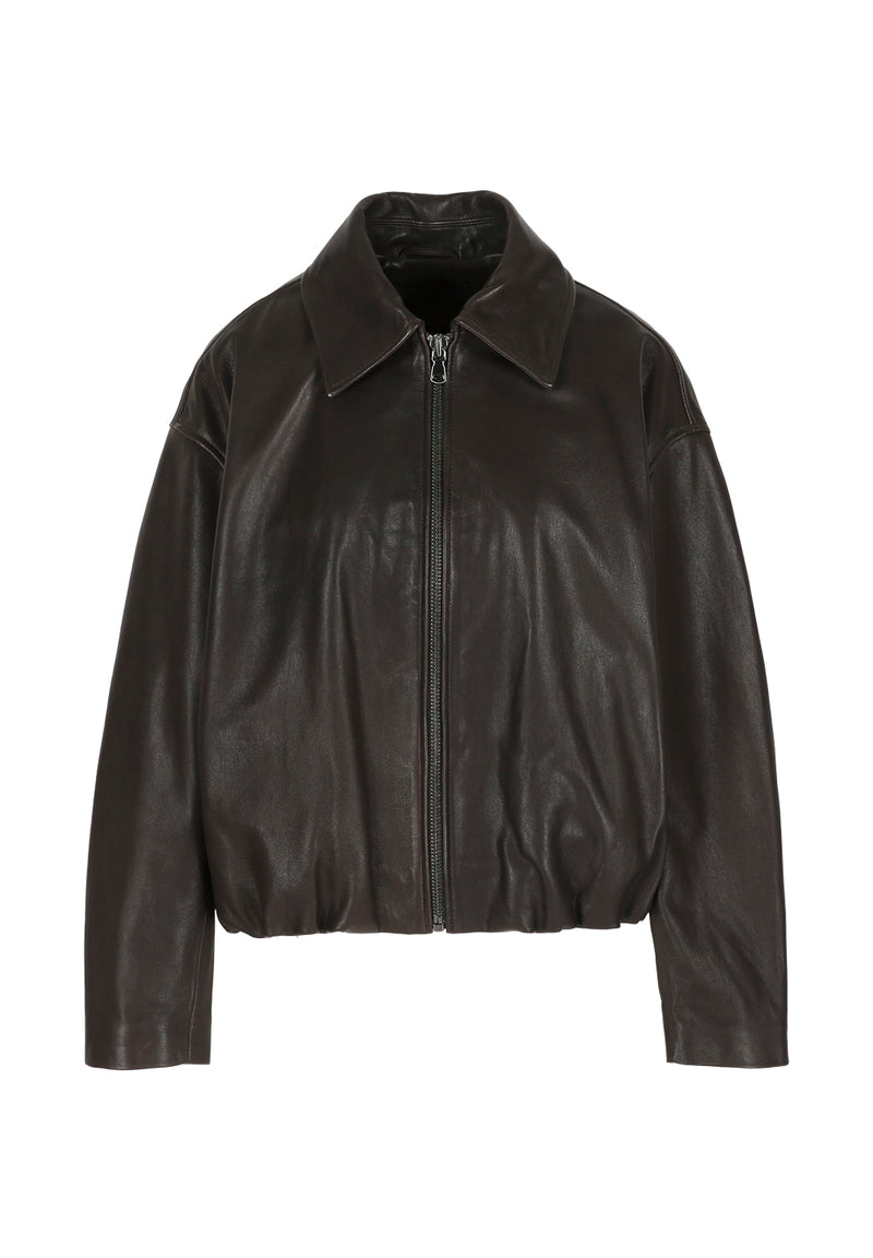 Milia I Leather Jacket - Brown