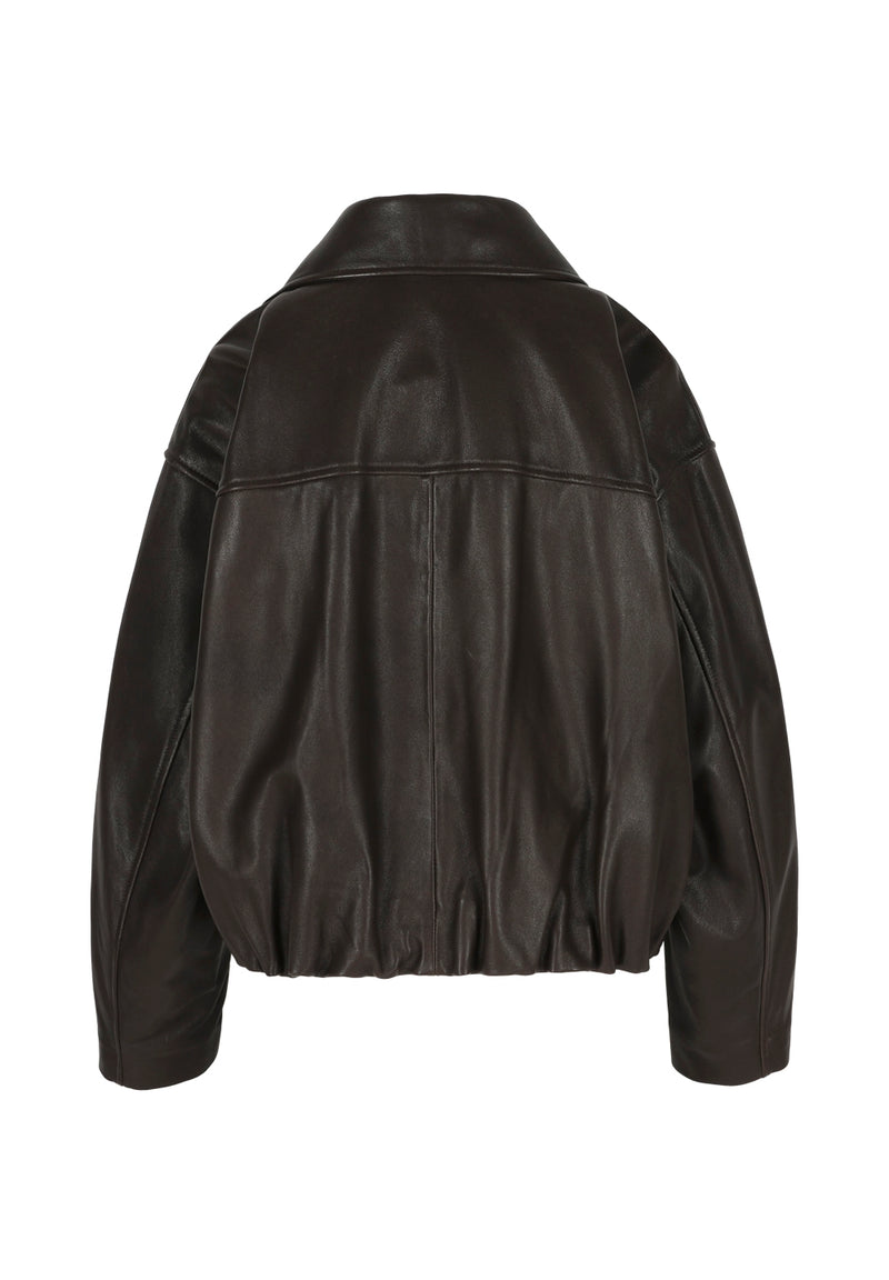 Milia I Leather Jacket - Brown