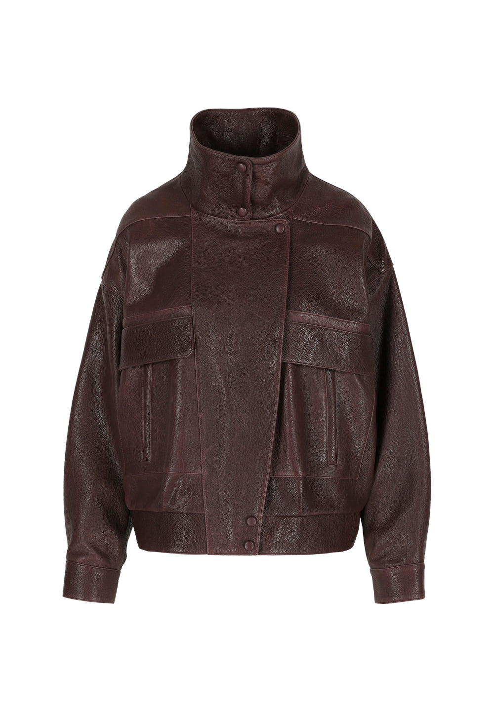 Nicola I Bubble Leather - Burgundy