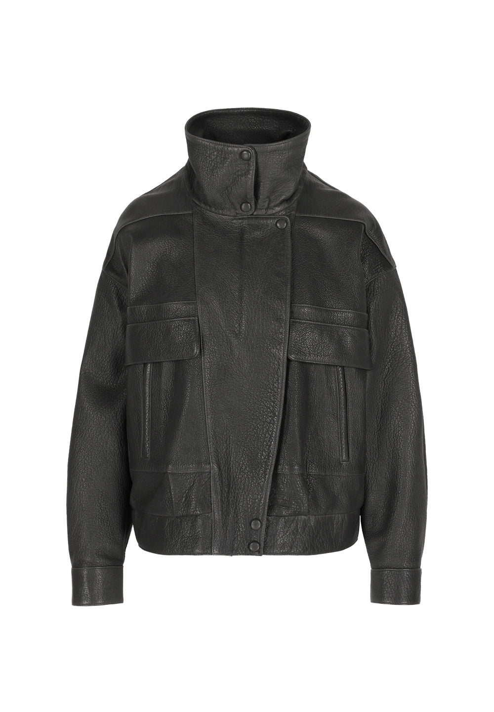 Nicola I Bubble Leather Jacket - Grey