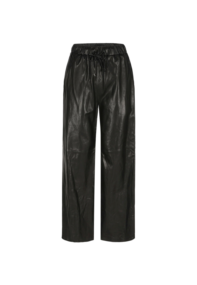 Norina I Leather Trousers - Black