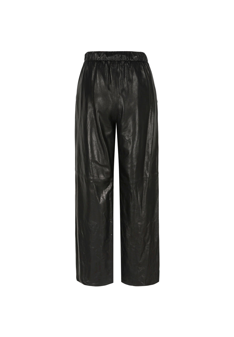 Norina I Leather Trousers - Black