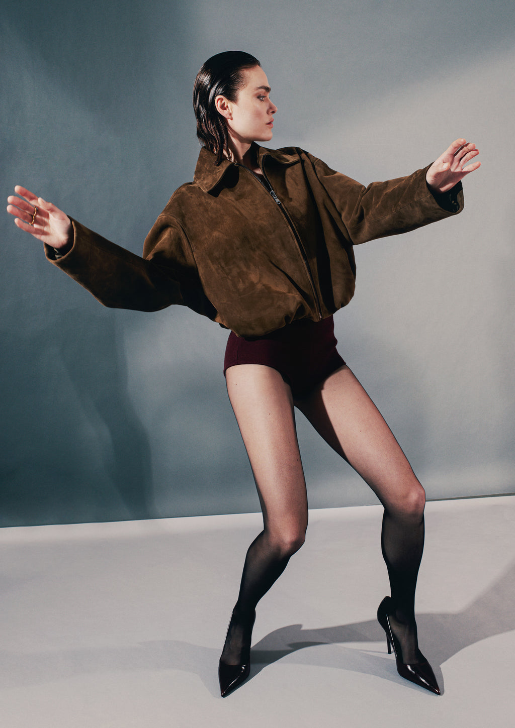 Milia I Suede Jacket - Khaki