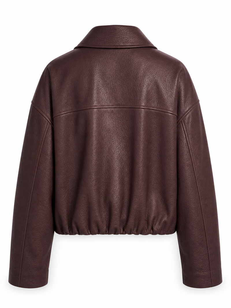Milia I Bubble Leather - Burgundy