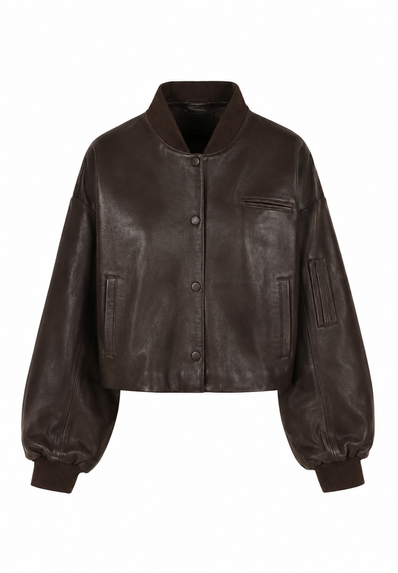 Viktorya I Leather Jacket - Brown