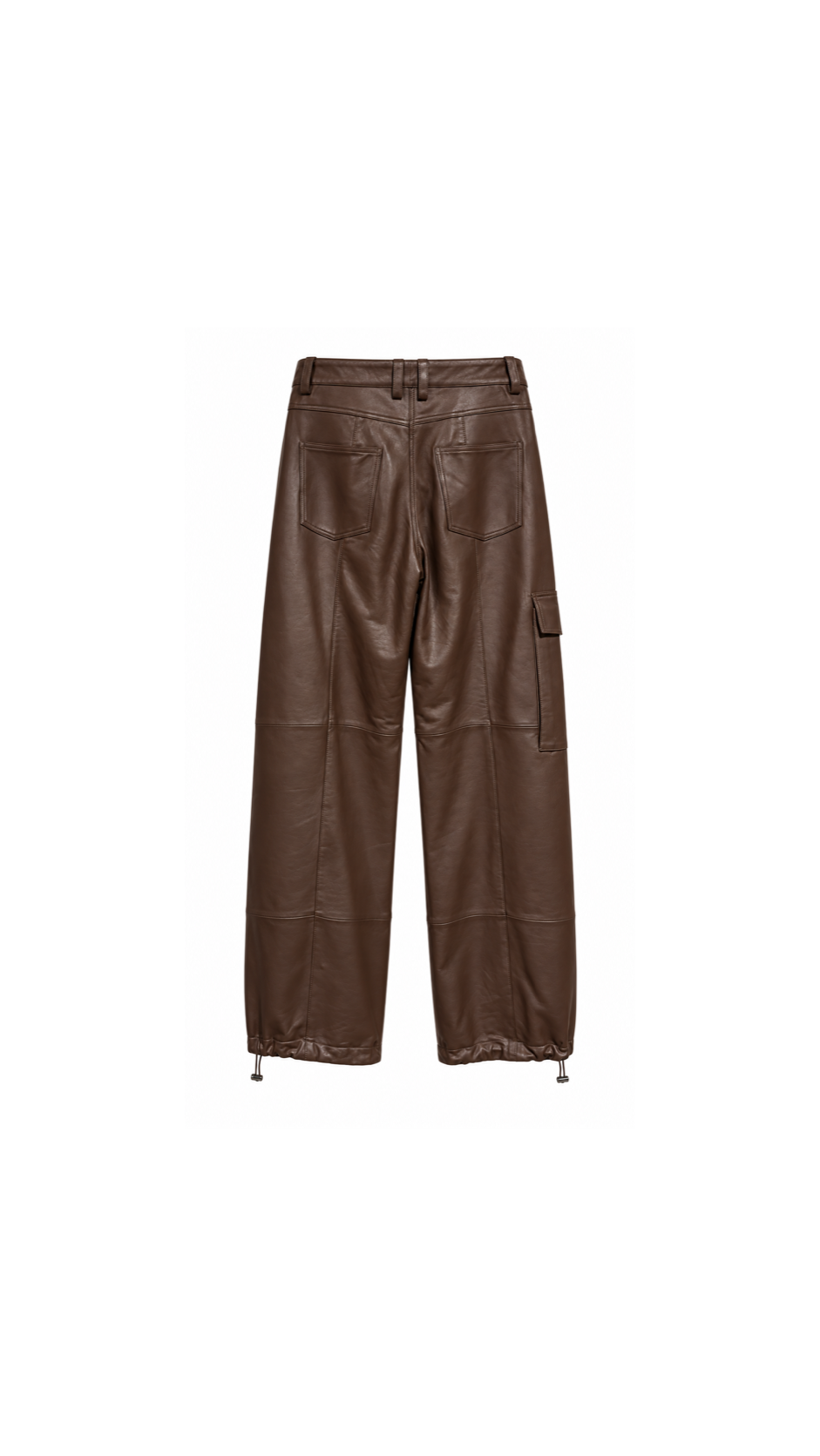 Raquel I Leather Trousers - Dark Brown