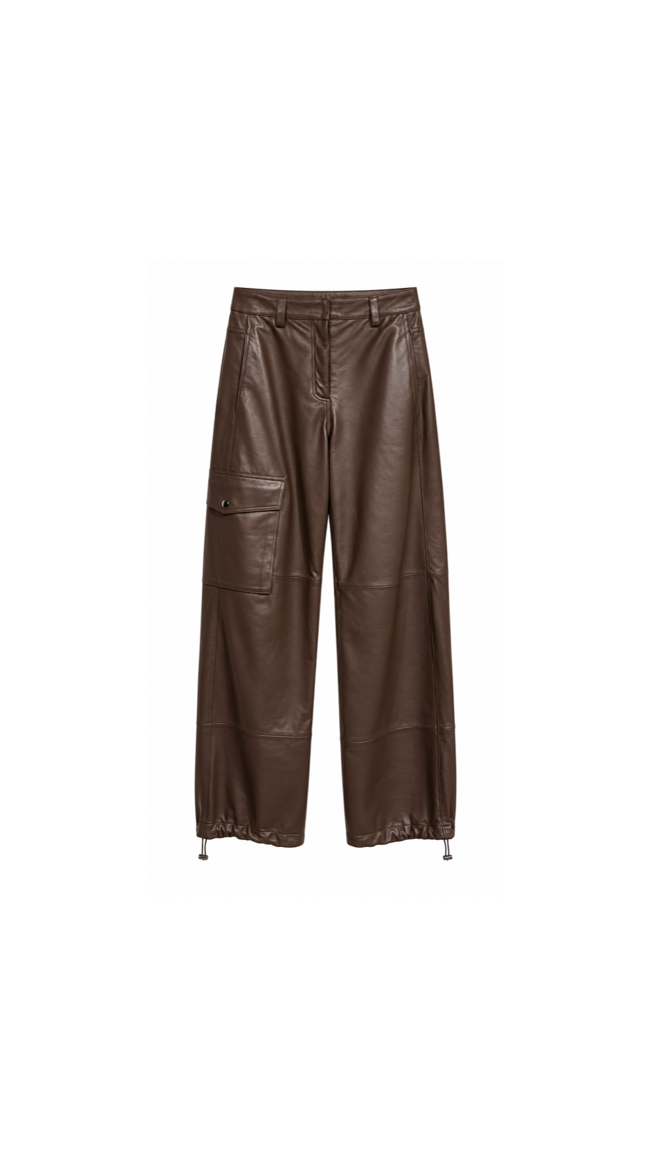 Raquel I Leather Trousers - Dark Brown