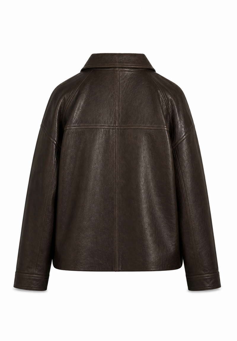 Giunta I Leather Jacket - Dark Brown