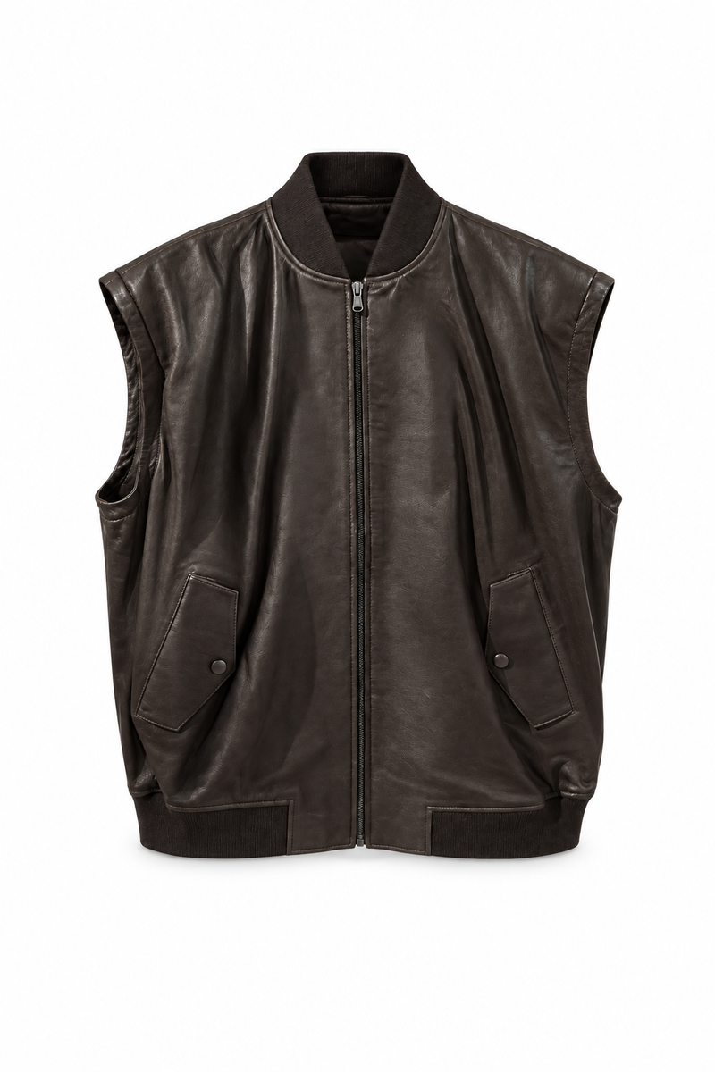 Jale I Leather Jacket - Dark Brown