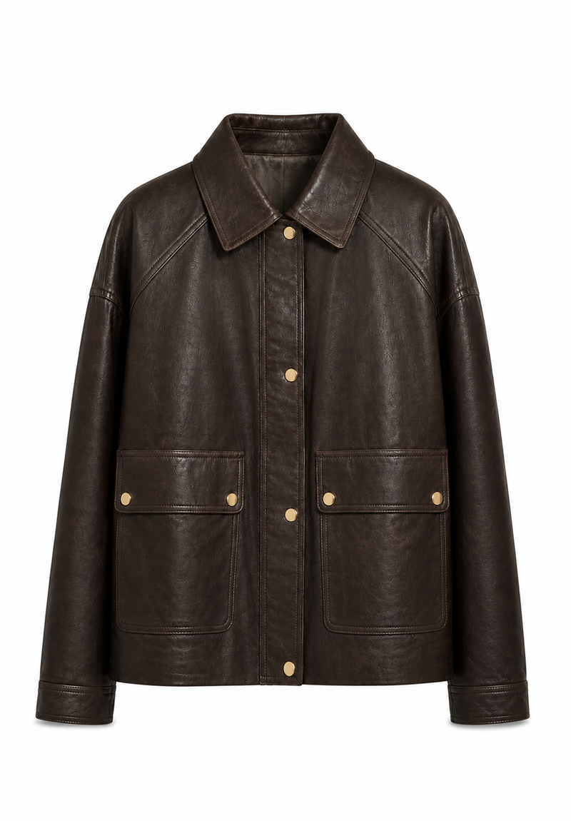 Giunta I Leather Jacket - Dark Brown