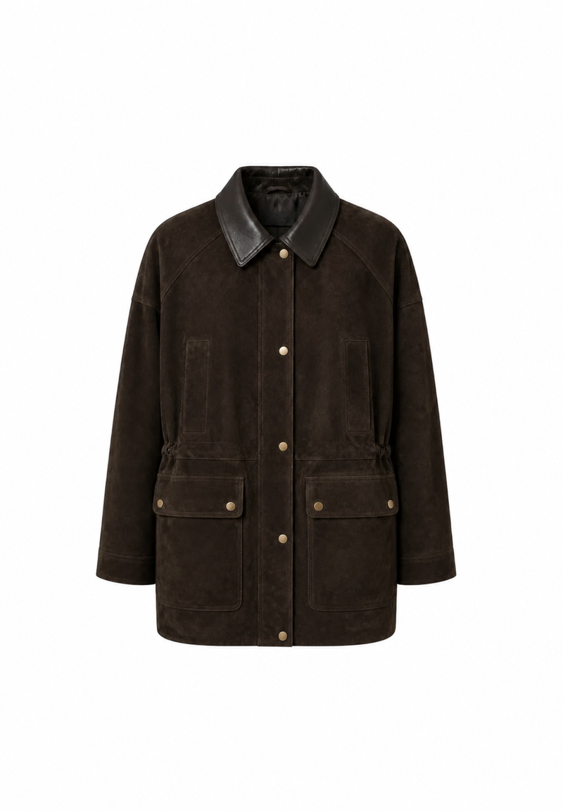 Judy I Suede Jacket - Dark Brown