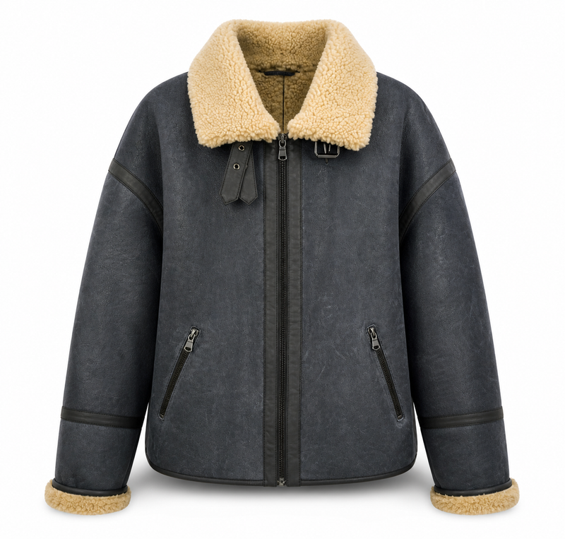Trudy I Crack Curly Coat - Black