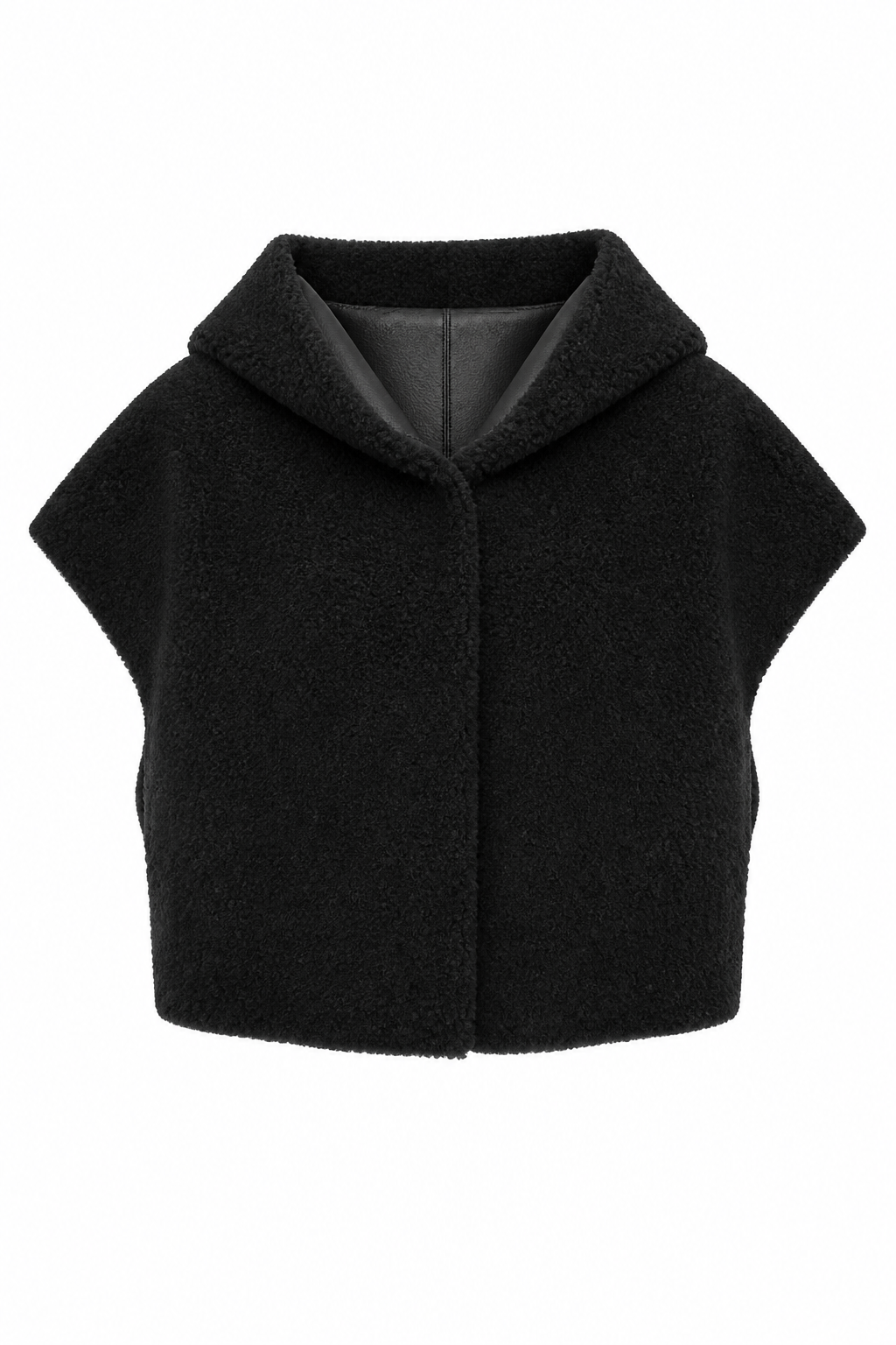 Naomie I Curly Cap Coat - Dark Brown